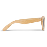 Lunettes de soleil entièrement en bambou avec verres noirs couleur naturel quatrière vue