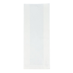 Sac en papier alimentaire écologique et résistant 14 x 6 x 27 cm couleur blanc deuxième vue