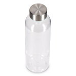 Bouteille en plastique recyclé avec bouchon argenté 500 ml couleur transparent troisième vue