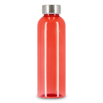Bouteille en plastique recyclé avec bouchon argenté 500 ml couleur rouge transparent quatrière vue