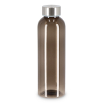 Bouteille en plastique recyclé avec bouchon argenté 500 ml couleur noir transparent