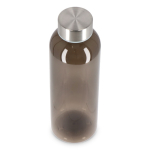 Bouteille en plastique recyclé avec bouchon argenté 500 ml couleur noir transparent troisième vue