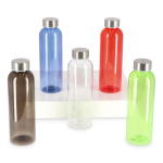 Bouteille en plastique recyclé avec bouchon argenté 500 ml couleur noir transparent cinquième vue