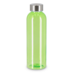 Bouteille en plastique recyclé avec bouchon argenté 500 ml couleur vert lime transparent
