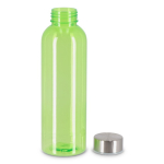 Bouteille en plastique recyclé avec bouchon argenté 500 ml couleur vert lime transparent deuxième vue
