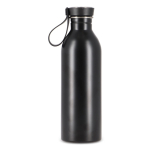 Gourde en acier inoxydable avec anse en silicone sur le bouchon 500 ml couleur noir cinquième vue