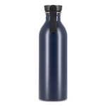 Gourde en acier inoxydable avec anse en silicone sur le bouchon 500 ml couleur bleu foncé sixième vue