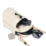 Sac bandoulière avec espace pour une bouteille d’eau de 500 ml couleur beige septième vue