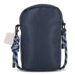 Sac bandoulière avec espace pour une bouteille d’eau de 500 ml couleur bleu foncé troisième vue