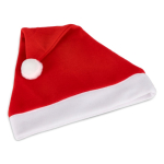 Bonnet de Père Noël personnalisable en flanelle au toucher doux couleur rouge deuxième vue