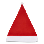 Bonnet de Père Noël personnalisable en flanelle au toucher doux couleur rouge troisième vue