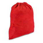 Grand sac cadeau en feutre avec cordons assortis couleur rouge