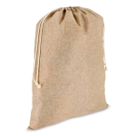 Sac cadeau au design rustique en jute avec cordon de fermeture couleur naturel