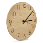 Horloge murale minimaliste en bambou à personnaliser couleur naturel