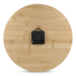 Horloge murale minimaliste en bambou à personnaliser couleur naturel troisième vue