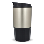 Mug de voyage en acier inoxydable avec couvercle anti-fuite 450 ml couleur noir quatrière vue