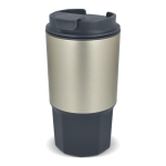 Mug de voyage en acier inoxydable avec couvercle anti-fuite 450 ml couleur gris