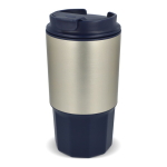 Mug de voyage en acier inoxydable avec couvercle anti-fuite 450 ml couleur bleu foncé