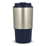 Mug de voyage en acier inoxydable avec couvercle anti-fuite 450 ml couleur bleu foncé sixième vue