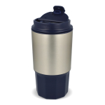 Mug de voyage en acier inoxydable avec couvercle anti-fuite 450 ml couleur bleu foncé septième vue