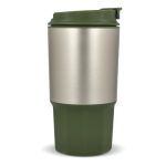 Mug de voyage en acier inoxydable avec couvercle anti-fuite 450 ml couleur vert olive cinquième vue