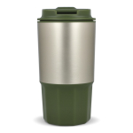 Mug de voyage en acier inoxydable avec couvercle anti-fuite 450 ml couleur vert olive sixième vue