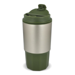 Mug de voyage en acier inoxydable avec couvercle anti-fuite 450 ml couleur vert olive septième vue