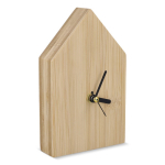 Horloge de table en bambou en forme de maison à personnaliser couleur naturel