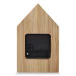 Horloge de table en bambou en forme de maison à personnaliser couleur naturel troisième vue