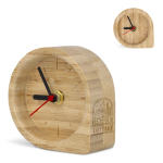 Horloge de table décorative en bambou naturel personnalisable