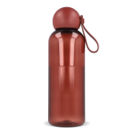 Gourde en plastique monochrome avec bouchon rond à anse 600 ml couleur bordeaux deuxième vue