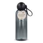 Gourde en plastique monochrome avec bouchon rond à anse 600 ml couleur noir