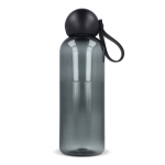 Gourde en plastique monochrome avec bouchon rond à anse 600 ml couleur noir deuxième vue