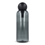 Gourde en plastique monochrome avec bouchon rond à anse 600 ml couleur noir cinquième vue