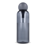 Gourde en plastique monochrome avec bouchon rond à anse 600 ml couleur gris foncé cinquième vue