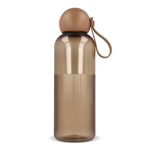 Gourde en plastique monochrome avec bouchon rond à anse 600 ml couleur camel deuxième vue