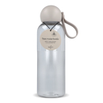 Gourde en plastique monochrome avec bouchon rond à anse 600 ml couleur gris clair