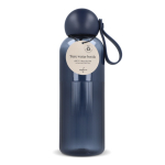 Gourde en plastique monochrome avec bouchon rond à anse 600 ml couleur bleu marine