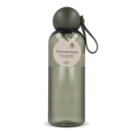 Gourde en plastique monochrome avec bouchon rond à anse 600 ml couleur vert olive