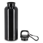 Bouteille en plastique aux couleurs vives avec bouchon assorti 500 ml couleur noir deuxième vue