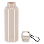 Bouteille en plastique aux couleurs vives avec bouchon assorti 500 ml couleur beige deuxième vue