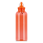 Gourde en plastique aux couleurs vives et transparentes 500 ml couleur orange transparent cinquième vue