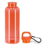 Gourde en plastique aux couleurs vives et transparentes 500 ml couleur orange transparent sixième vue