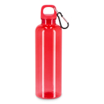 Gourde en plastique aux couleurs vives et transparentes 750 ml couleur rouge transparent