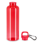 Gourde en plastique aux couleurs vives et transparentes 750 ml couleur rouge transparent deuxième vue