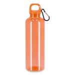 Gourde en plastique aux couleurs vives et transparentes 750 ml couleur orange transparent