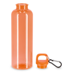 Gourde en plastique aux couleurs vives et transparentes 750 ml couleur orange transparent deuxième vue