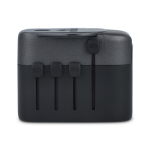 Adaptateur de voyage compact compatible dans plus de 150 pays couleur noir deuxième vue
