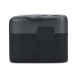 Adaptateur de voyage compact compatible dans plus de 150 pays couleur noir quatrière vue