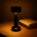 Lampe de table avec 3 modes lumière et capteur tactile couleur noir cinquième vue